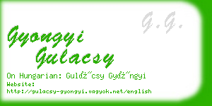 gyongyi gulacsy business card